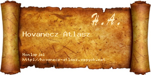 Hovanecz Atlasz névjegykártya